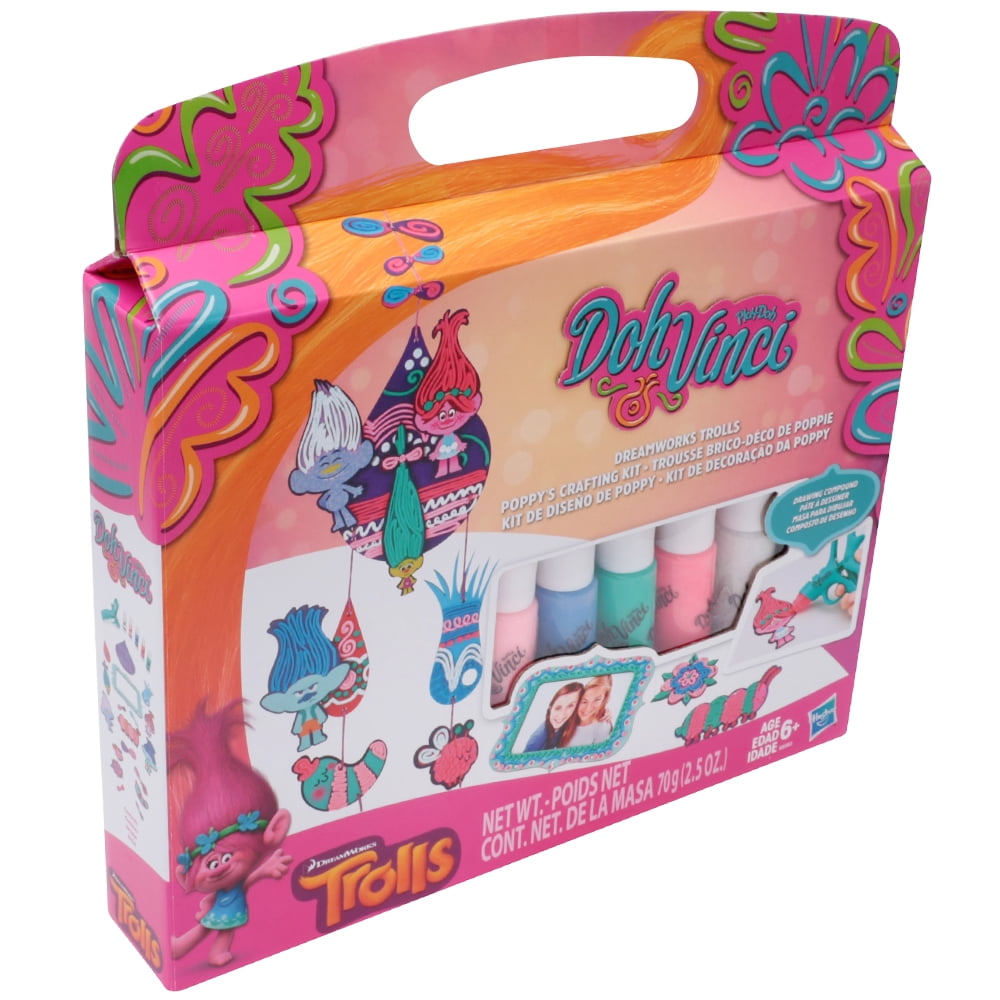 Play-Doh DohVinci Trolls Poppy's Crafting Kit - Walmart.com