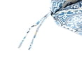 thumbnail image 6 of Jordan Manufacturing 74" x 22" Rave Sky Blue Quatrefoil Rectangular Outdoor Chaise Lounge Cushion with Ties and Hanger Loop, 6 of 10