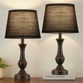 thumbnail image 2 of NATYSWAN Table Lamp Set of 2, 19" Mordern Bedside Lamps for Living Room & Bedroom, Desk Lamps for Nightstand, Office, Study(Bulb not Included), 2 of 9