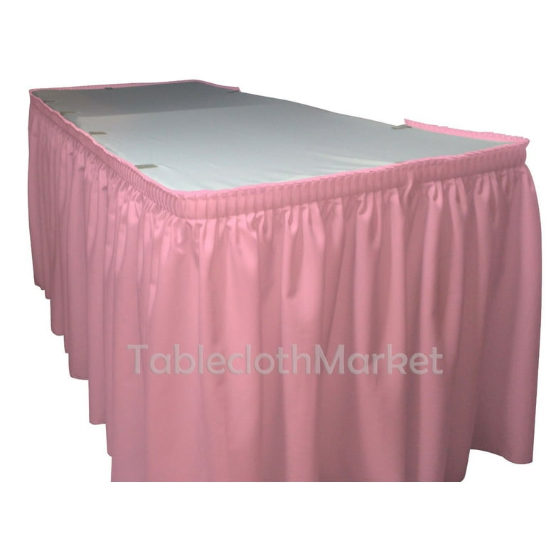 Pink pleated table clearance skirt