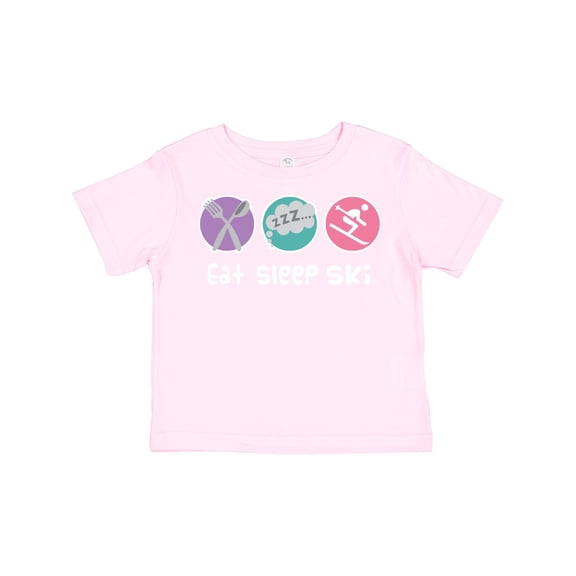 Inktastic Skiing Eat Sleep Ski Sports Girls Toddler T-Shirt
