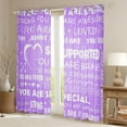 thumbnail image 4 of Manfei Romantic Love Heart Black Out Curtains for Teens, Purple Anniversary Curtains Pack of 2 (42x63 Each), Inspirational Quotes Bedroom Curtains, Black Out Curtains Home Decor, 4 of 6