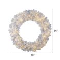 thumbnail image 2 of Vickerman G182837LED 36 in. White Wreath with 660 Warm White LED Light, 2 of 2