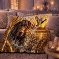 thumbnail image 6 of Wetland Waterfowl Hunting Labrador Retriever Duck Scene Dramatic, Dramatic Pet Portrait Pattern, Warm Flannel Blanket for Cabin and Lodge, Dog Lovers person's Day Gift, Pet Lover Home Decor, 6 of 9