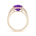 thumbnail image 2 of ANGARA Natural 3.5 Ct. Amethyst with Diamond Fashion Ring in 14K Rose Gold for Women (Ring Size: 3.5), 2 of 9