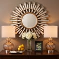 thumbnail image 5 of C Cattleya 20.25” Brown Gourd Table Lamp with Glass Base and Linen Shade, 5 of 6