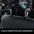 thumbnail image 4 of Kdxio Galaxy2 Pattern Print 2 Piece Car Head Rest Covers Set Auto Front/Rear Seats Headrest Cover Universal Fit Most Cars,Sedan, SUV, 4 of 9