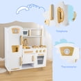 thumbnail image 3 of WoodenEdu Kids Kitchen Playset,Pretend Wooden Play Kitchen Toy with Realistic Sounds for Ages 3-8 Girls Boys, 3 of 6
