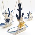 thumbnail image 2 of Wooden Sailing Boat Model Mini, 4Pcs Nautical Wood Sailing Boat Decoration,for Table Ornament,Photo Props,Beach Ocean Theme Party and Room Decor, 2 of 4