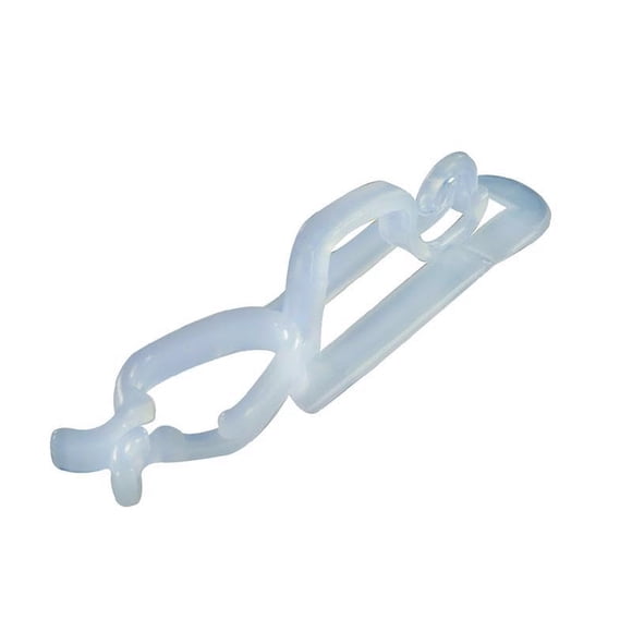 Light Clips Dyno Commerical All-N-1 de plástico blanco, paquete de 100