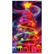 thumbnail image 1 of Cortina para puerta que brilla en la oscuridad, para fiestas navideñas, interior y exterior, festiva, brillante, para la entrada de casa, ventana, pared, adorno para celebraciones de temporada, 1 of 5