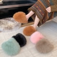 thumbnail image 5 of ZELAND Women's Extra Fluffy Faux Fur Slippers - Solid Color Winter Warm House Shoes, Cozy Marshmallow Plush Closed Toe Bedroom Mules, Soft Fuzzy Anti-Slip Indoor Slides, Multiple Colors, Gift for Her, 5 of 10