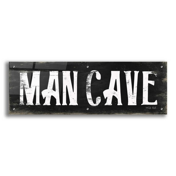 Epic Art 'Man Cave' by Cindy Jacobs, Acrylic Glass Wall Art, 36"x12"