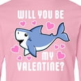 thumbnail image 4 of Inktastic Will You Be My Valentine with Cute Shark and Hearts Long Sleeve Youth T-Shirt, 4 of 5