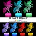 thumbnail image 3 of YSITIAN Unicorn Gifts for Girls Toys 16 Colors 3D Illusion Table Lamp Remote Control Night Light for Kids Sleep YT-7557, 3 of 7