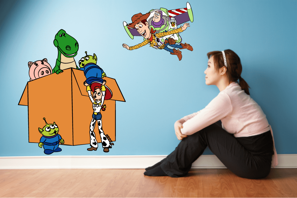 cartoon characters wall stickers
