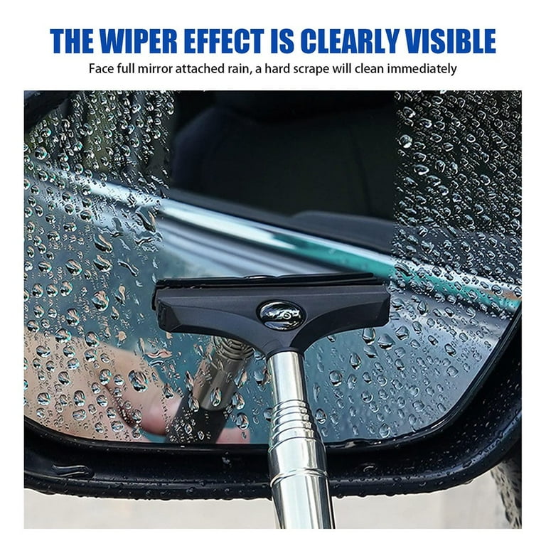 Car Mirror Wiper, Retractable Car Glass Scraper, Water Cleaner