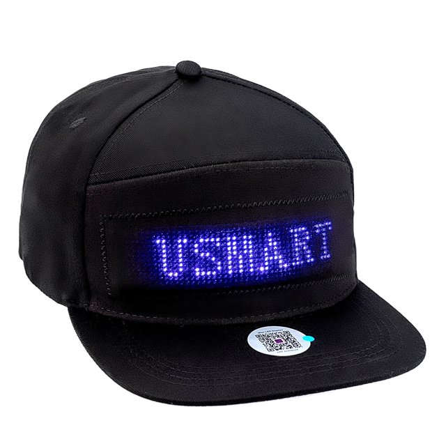 Sombrero con iluminación LED, gorra de béisbol con pantalla de algodón suave, tablero de visualización de matriz programable RGB, Bluetooth, bricolaje, fiesta, Festival, Dec