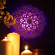 thumbnail image 5 of Luz LED de noche, decoración de pared moderna con puertos USB, elegante lámpara colgante de paneles de MDF con diseño de mandala de madera, 5 of 5