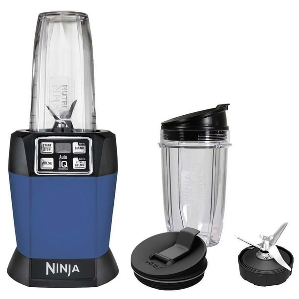 Ninja AutoiQ Nutri Ninja 1000W Blender, Blue BL483 (Certified Refurbished) [Refurbished