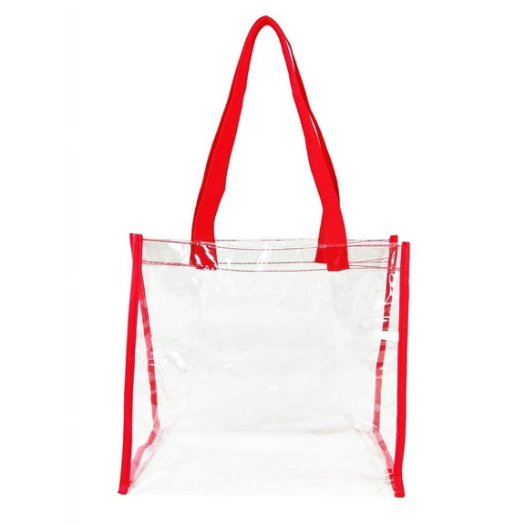 K-Cliffs 12" Stadium Approved Clear PVC Tote Transparent Bag, Unisex