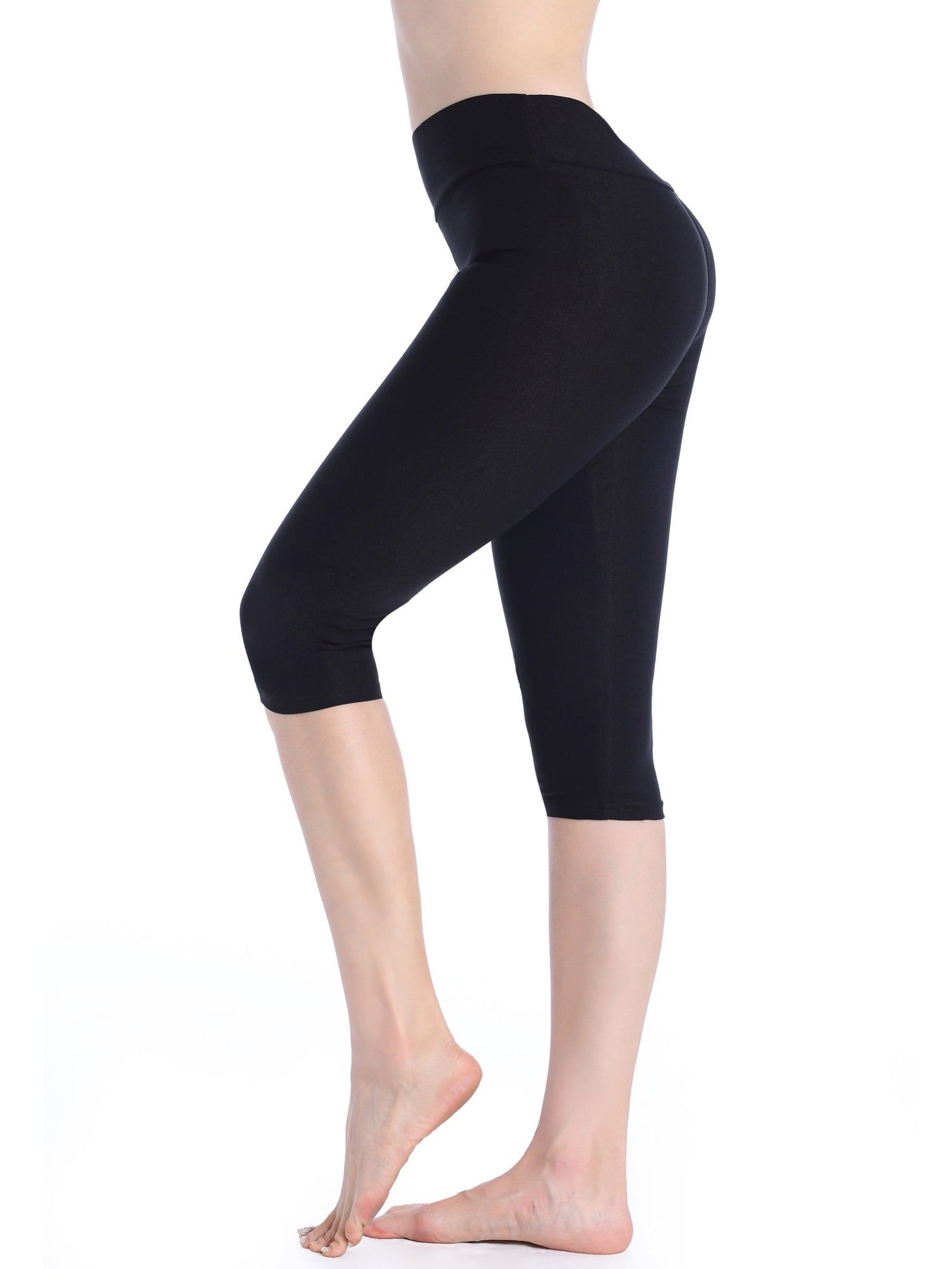 SAYFUT - SAYFUT Women's Essential Capris Leggings Seamless Stretchy ...