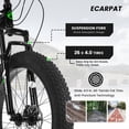 thumbnail image 4 of Ambifirner 26 Inch Adult Fat Tire Mountain Bike,Dual Disc Brake 7 Speed Bicycle,Front Suspension,High Carbon Steel Frame Mountain Trail Bike for Urban Commuter City Ride, 4 of 8
