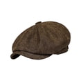 thumbnail image 3 of Boina, sombrero de pintor, regalo, sombrero plano para viajar, senderismo, pesca al aire libre, camping. Color café, 3 of 9