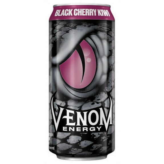 Venom Energy Drink - Black Cherry Kiwi - 16fl.oz.(Pack of 8), 16 oz Marked Cans