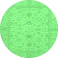 thumbnail image 1 of Ahgly Company Indoor Round Oriental Emerald Green Traditional Area Rugs, 7' Round, 1 of 4