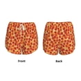 thumbnail image 3 of Susaid Pizza Print Women's High Waisted Running Shorts Quick Dry Athletic Gym Track Workout Shorts Zip Pocket-X-Large, 3 of 7