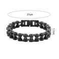 thumbnail image 5 of SmartBy Unisex Bracelet Motorcycle Chain Design Stainless Steel Punk Hip-Hop Style Luster Smooth Wrist Bangle for Various Occasions, 5 of 7