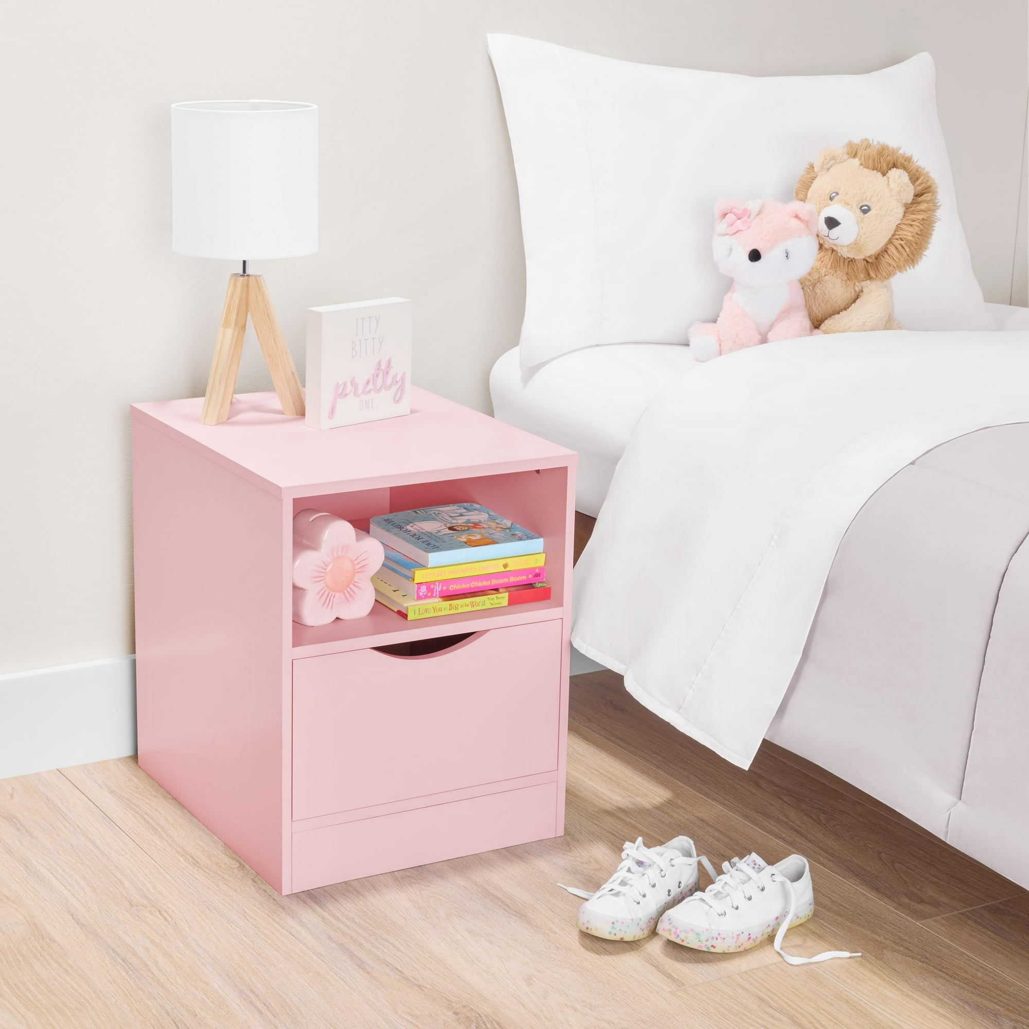 BYO Kids Nightstand with Drawer, Pink