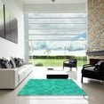 thumbnail image 7 of Ahgly Company Machine Washable Indoor Round Transitional Medium Spring Green Area Rugs, 4' Round, 7 of 7