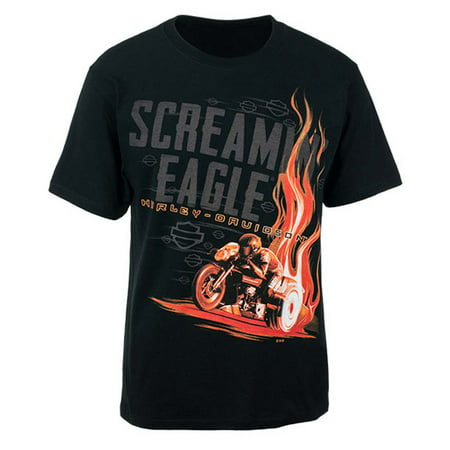 Screamin' Eagle Men's Trailing Flame Black T-Shirt HARLMT0202 - Walmart.com