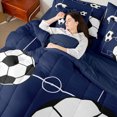 thumbnail image 4 of Manfei Football Sports 7pcs Bedding Comforter Set,Soccer Game Queen Bedding Sets,Boys Ball Gaming Queen Sheet Sets For Kids,Luxury Bedroom Decor Reversible, 4 of 8