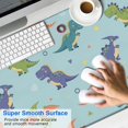 thumbnail image 2 of Long Mouse Pads for Desk,LightBlue Cartoon Dinosaurs Geometric Desk Mats on Top Of Desks, Desk Mouse Pad Extra Large with 3mm Non-Slip Base and Stitched Edge for Gaming,Work,Home 47.3"x23.6", 2 of 5