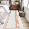 thumbnail image 4 of Runner Rug 2'x6', Orange Striped Washable Non-Slip Hallway Runner Rugs, Abstract Modern Geometric Stripes Bedside Rugs Floor Mats Carpet Runners for Kitchen Bathroom Laundry Room, 4 of 8