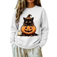 thumbnail image 6 of MVRLSH Women's Halloween Graphic Print Long Sleeve Pullover Sweater Size - M, 6 of 6