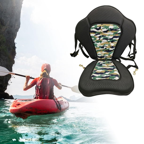 Siège De Kayak/Gonflable Avec Dossier - Pour SUP, Bateau De Pêche, Rafting - Dimensions 40x45x11 Cm - Orange