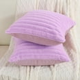 thumbnail image 6 of Set of 2 Purple Single-Sided Faux Fur Decorative Throw Pillow Covers Fluffy Striped Pillowcase Cushion Covers 14 x 14 Inch Living Room Sofa Couch Bedroom Decor, 6 of 8