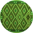 thumbnail image 1 of Ahgly Company Indoor Round Oriental Green Traditional Area Rugs, 4' Round, 1 of 1