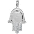 thumbnail image 2 of Sterling Silver HOLY QURAN Hand of God CZ Islamic Pendant,13/16 inch long, 2 of 2