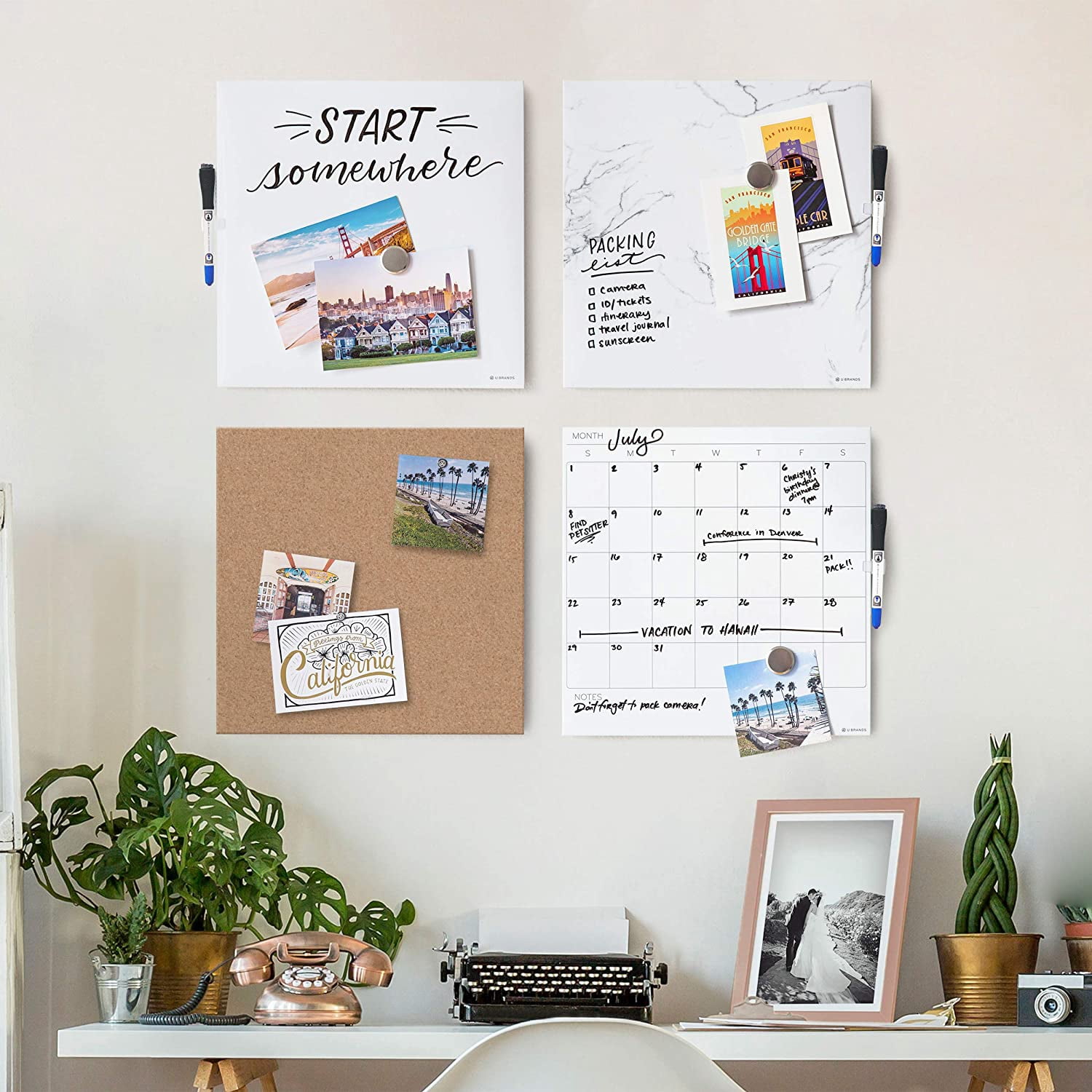 Cork Canvas Bulletin Board, 14" x 14" Inches, Frameless (463U00-04)