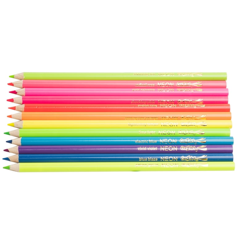 Kids Colored Pencils, Neon & Metallic - Set of 48 –