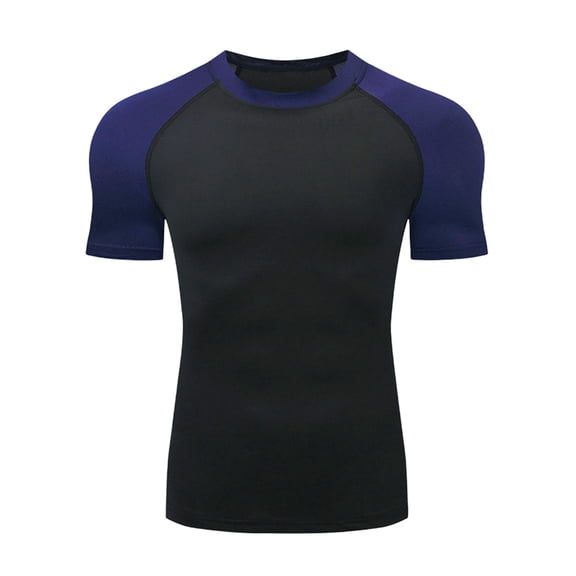 Mens Summer Shirts - Compression Shirt Men Slim Fit T Shirts Stretch Workout Shirts Athletic Quick Dry Tops Soft Lightweight Shirt
