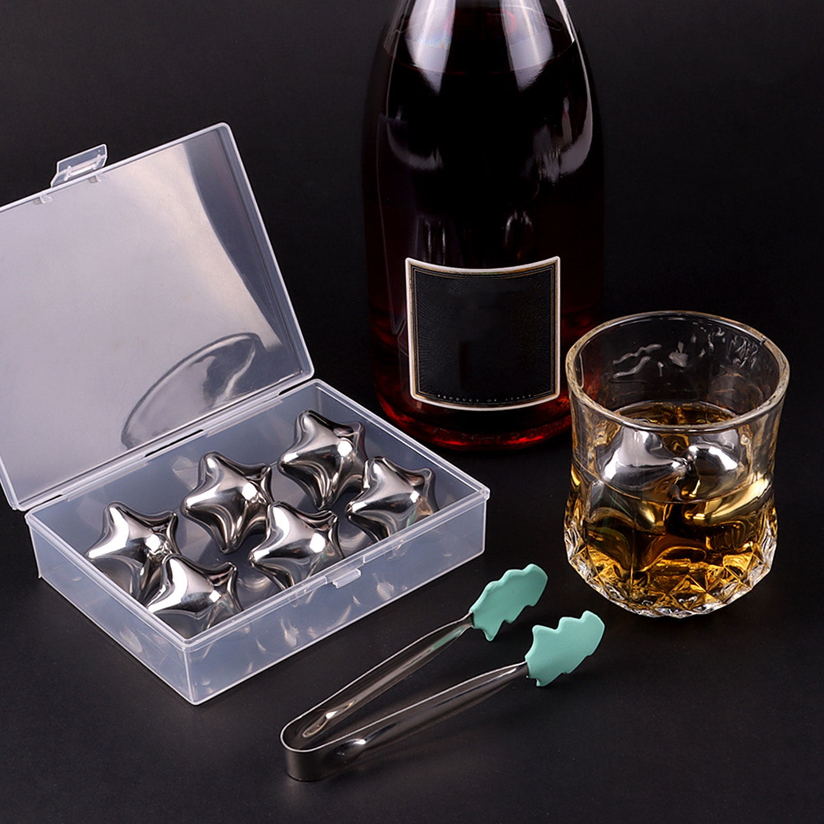 Stainless Steel Ice Cooling Cube Reusable Chilling Rock Stones Vodka Wine Whisky 