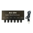 thumbnail image 1 of Mezclador de Audio EstéReo Distribuidor Selector de SeñAl Conmutador 2 Entradas 4 Salidas Controla Individualmente el Amplificador de Auriculares, 1 of 5