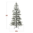 thumbnail image 2 of Best Choice Products Pre-Lit Flocked Sparse Christmas Tree 6ft Artificial Pine Tree, w/White & Multicolored LED Lights - Black, 2 of 9