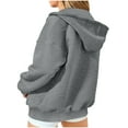 thumbnail image 6 of BLCHUNen Hoodies for Women Full Zip up Cardigan Long Sleeve Drawstring Tops Casual Active Athletic Sports Sweatshirts with Pockets, 6 of 7